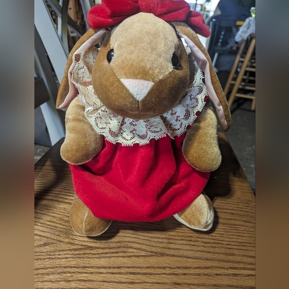 Vintage Toys'R'Us Velveteen Christmas Rabbit